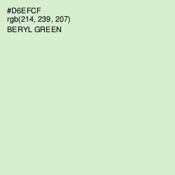 #D6EFCF - Beryl Green Color Image